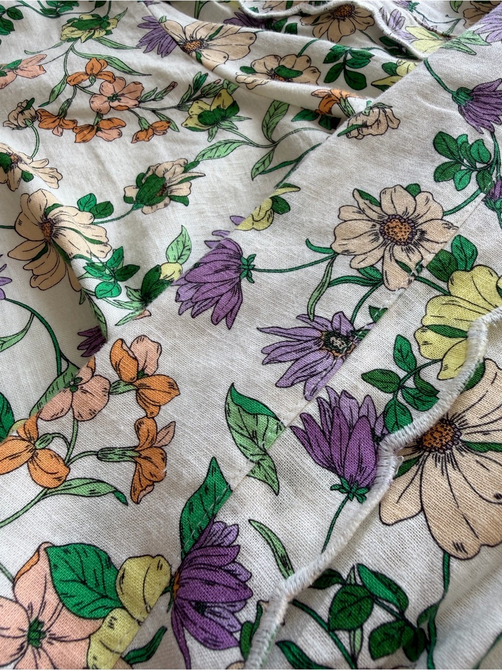 LOFT Floral Long Sleeve Shift Dress Linen Blend Size 8 Petite NWT - Picture 9 of 13